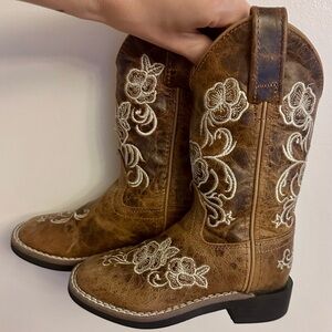 Toddler 9 Brown Embroidered Western Cowboy Boots